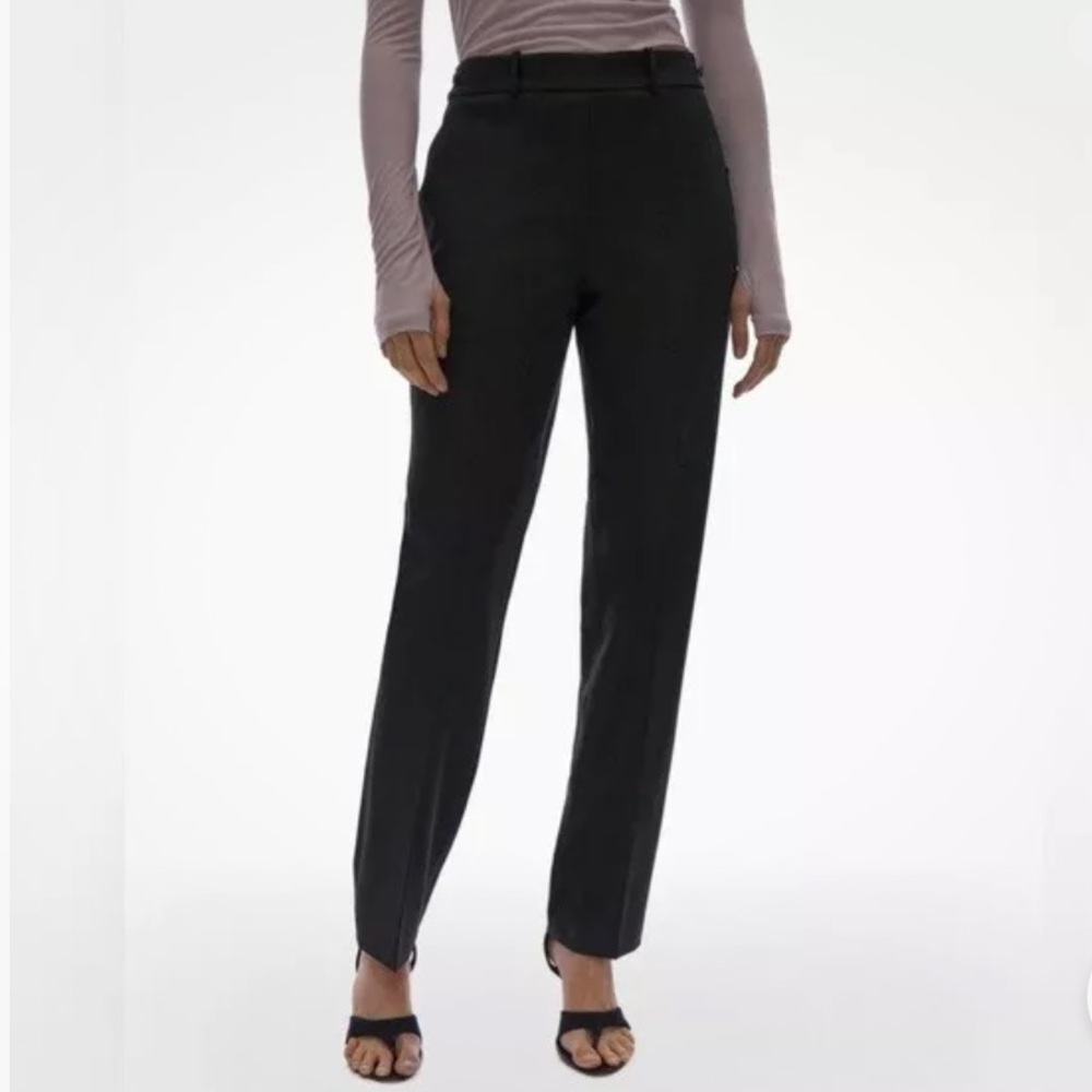 Helmut Lang Pleated Slim Leg Trousers in Black Size 4